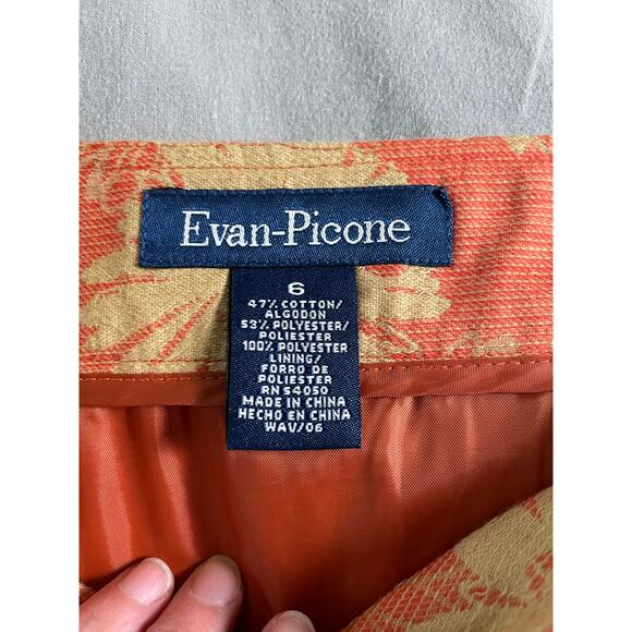 Evan - Picone Floral Pattern Skirt SZ 6 Y2K - Picture 4 of 8